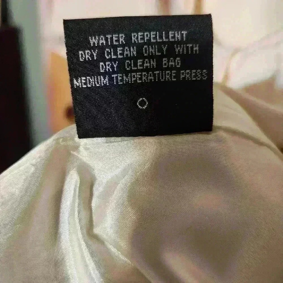 George Simonton Studio Womens Sz 6 Ivory Water Repellent Above Knee Button Coat - Picture 4 of 6